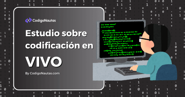 Ilustración de un programador codificando en vivo, representando un estudio sobre el tema.