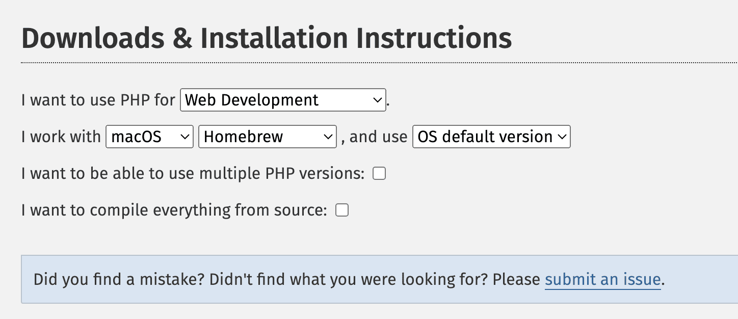Opciones de descarga de PHP para Windows, Linux y Mac, personalizables para desarrollo web.