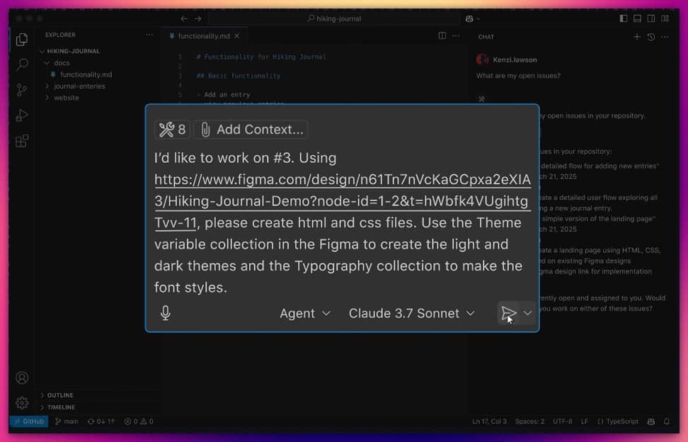 Interfaz de Visual Studio Code, una de las mejores IDE para programar en Java, mostrando su flexibilidad y asistente de IA.